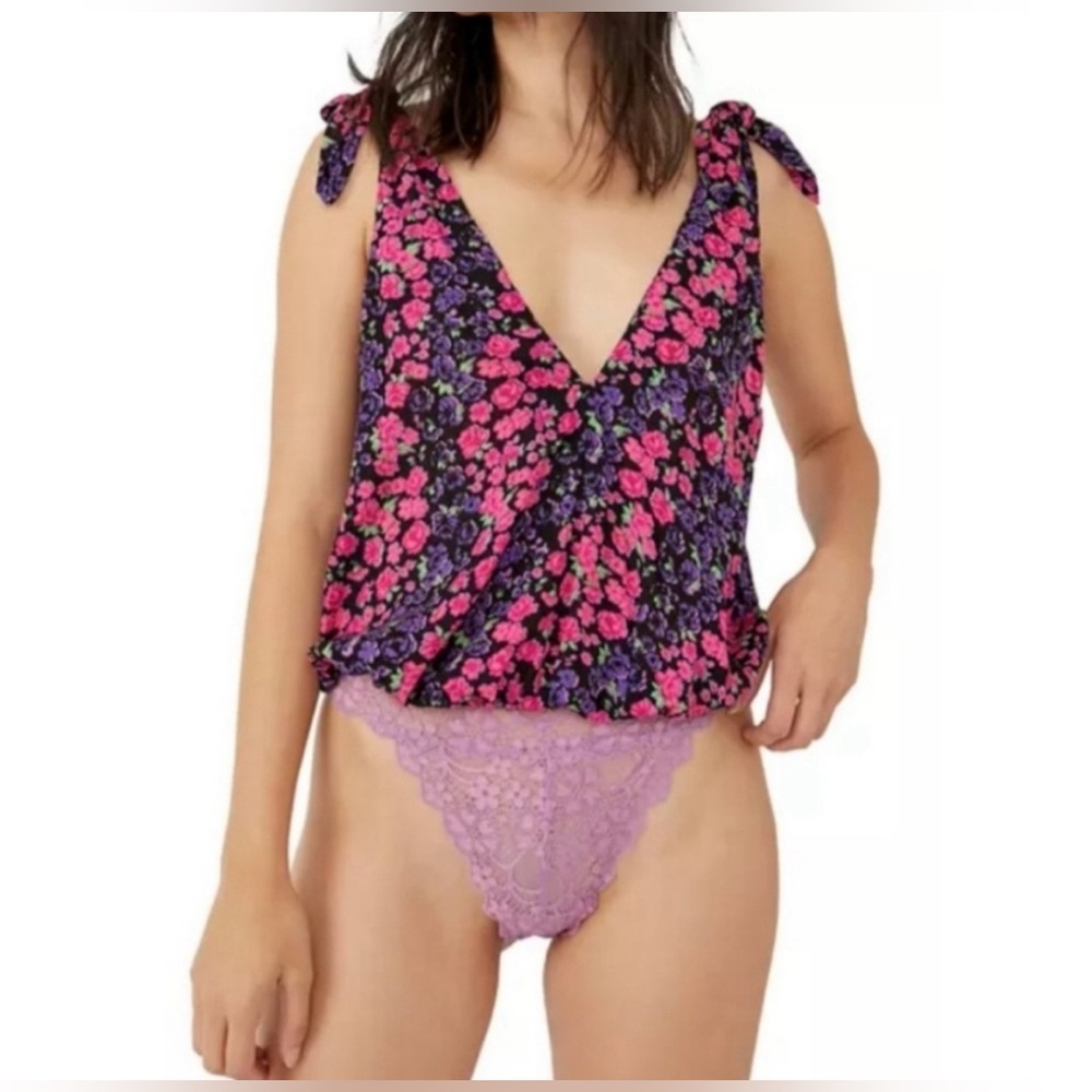 Free People Bare It All Bodysuit In Party Combo FP Intimately Size XS Never Worn